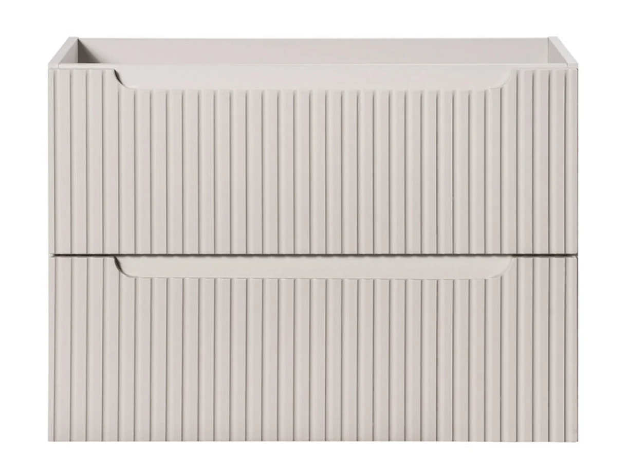 Meuble sous vasque suspendu 2 tiroirs NOVA – Meuble salle de bain moderne-Taupe-Largeur 80 cm