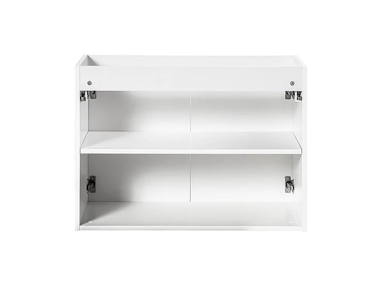 Meuble sous vasque suspendu 2 portes NOVA - Meuble salle de bain moderne-Blanc-Largeur 60 cm