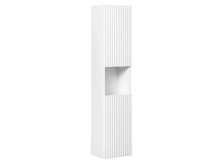 Columna de baño mural NOVA de 30 cm de altura – Armario de pared de diseño moderno-Blanco