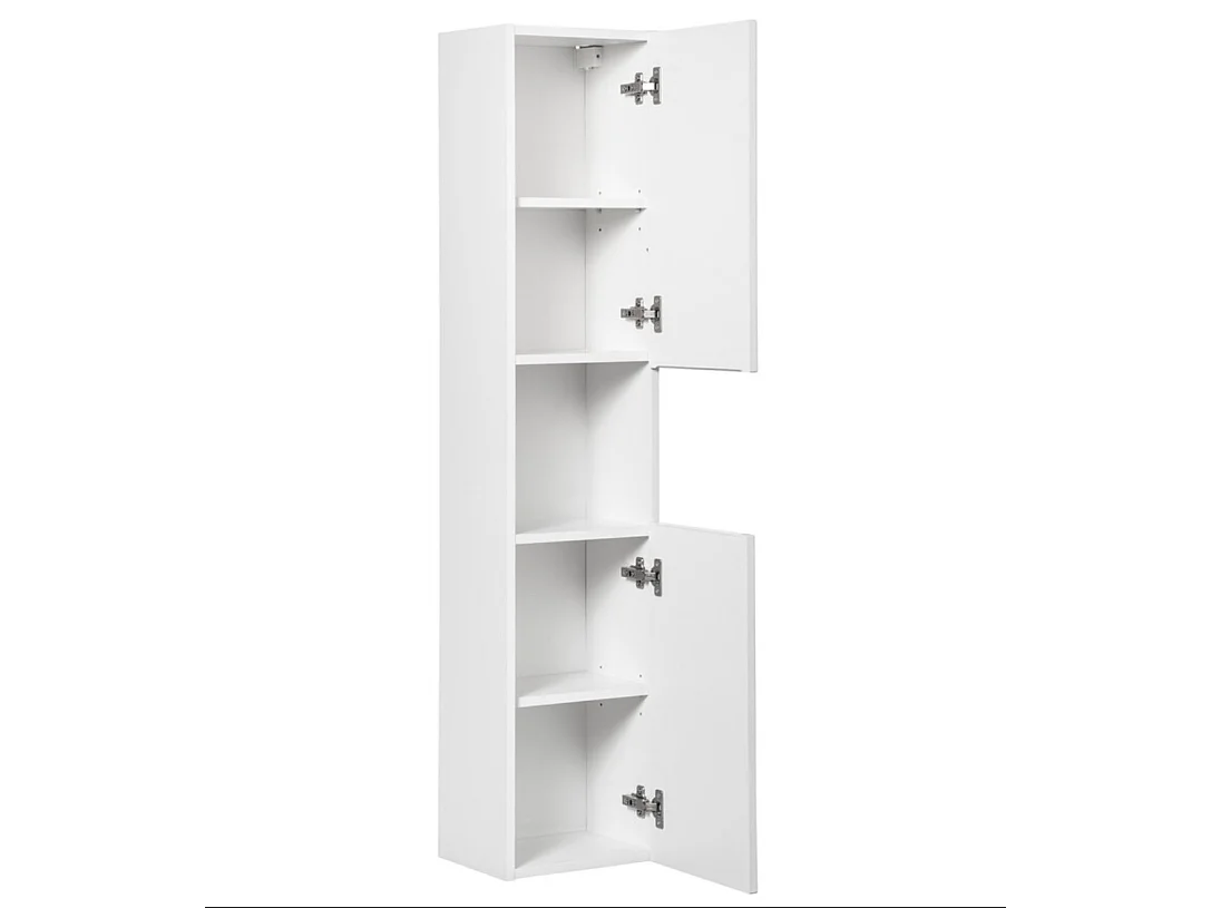 Columna de baño mural NOVA de 30 cm de altura – Armario de pared de diseño moderno-Blanco