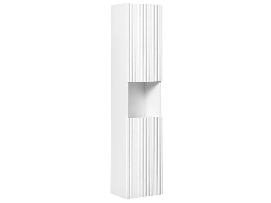 Columna de baño mural NOVA de 30 cm de altura – Armario de pared de diseño moderno-Blanco
