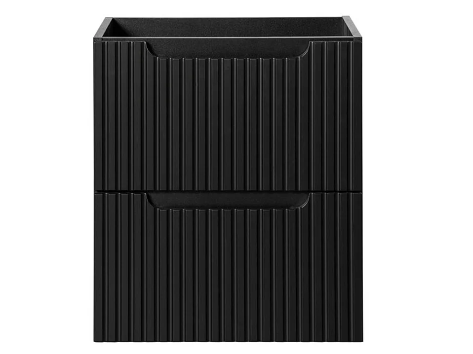 Meuble sous vasque suspendu 2 tiroirs NOVA – Meuble salle de bain moderne-Noir-Largeur 50 cm