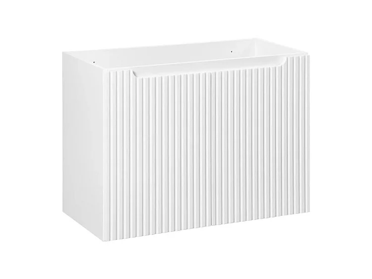 Meuble sous vasque suspendu 2 portes NOVA - Meuble salle de bain moderne-Blanc-Largeur 80 cm