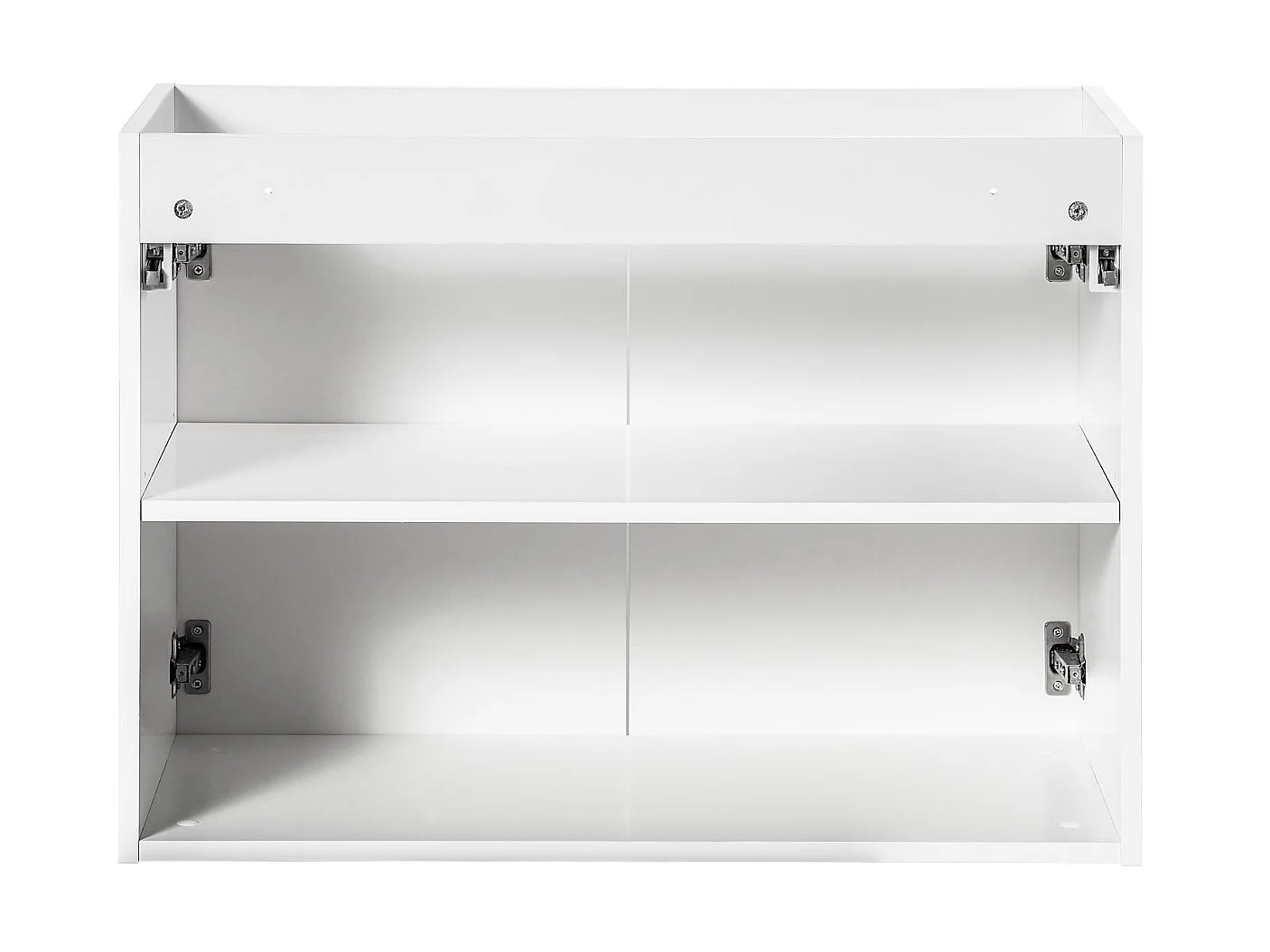 Meuble sous vasque suspendu 2 portes NOVA - Meuble salle de bain moderne-Blanc-Largeur 80 cm