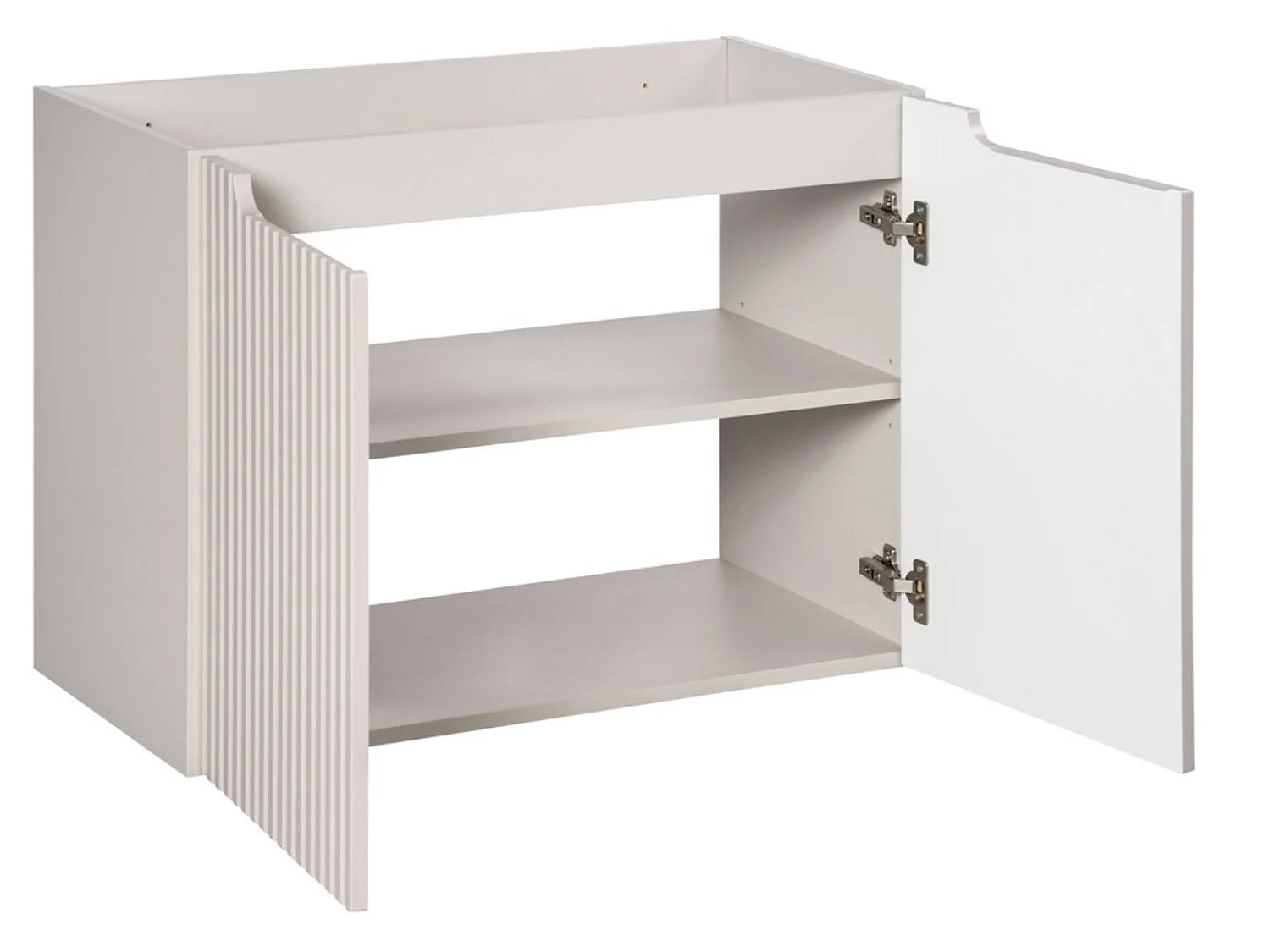 Meuble sous vasque suspendu 2 portes NOVA - Meuble salle de bain moderne-Taupe-Largeur 60 cm