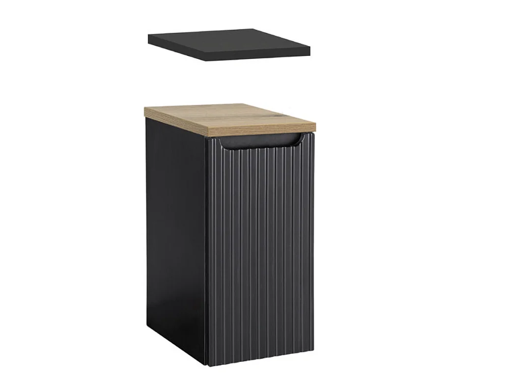 Szafka łazienkowa NOVA BLACK D2 81-30-1D 30cm czarna