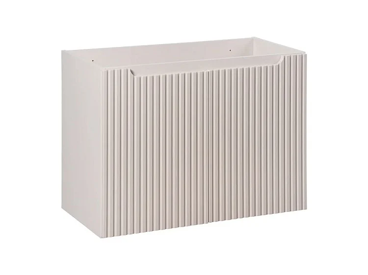 Meuble sous vasque suspendu 2 portes NOVA - Meuble salle de bain moderne-Taupe-Largeur 80 cm