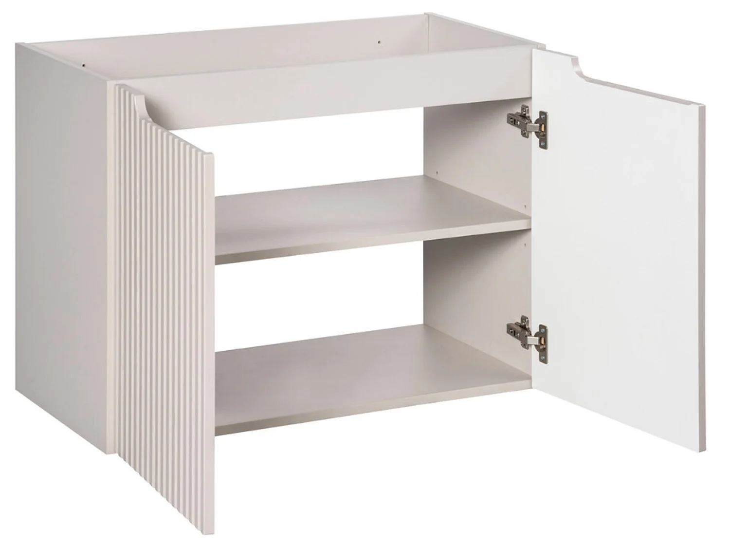 Meuble sous vasque suspendu 2 portes NOVA - Meuble salle de bain moderne-Taupe-Largeur 80 cm
