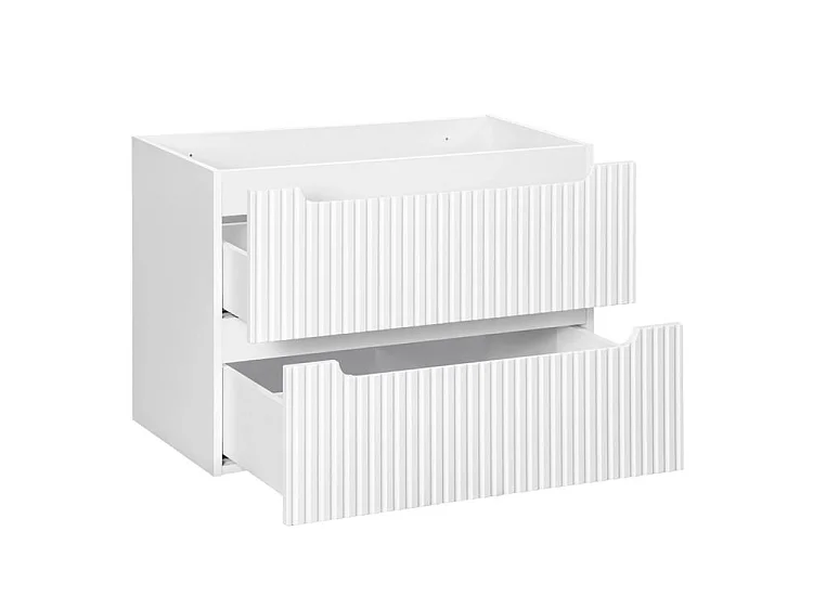 Mueble de baño suspendido NOVA con 2 cajones – Muebles de baño modernos-Blanco-Anchura 60 cm