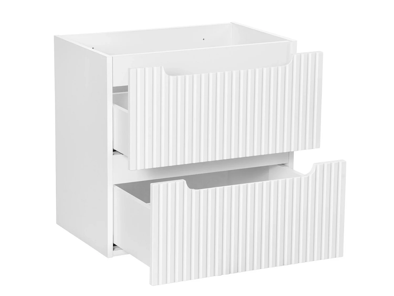 Mueble de baño suspendido NOVA con 2 cajones – Muebles de baño modernos-Blanco-Anchura 60 cm
