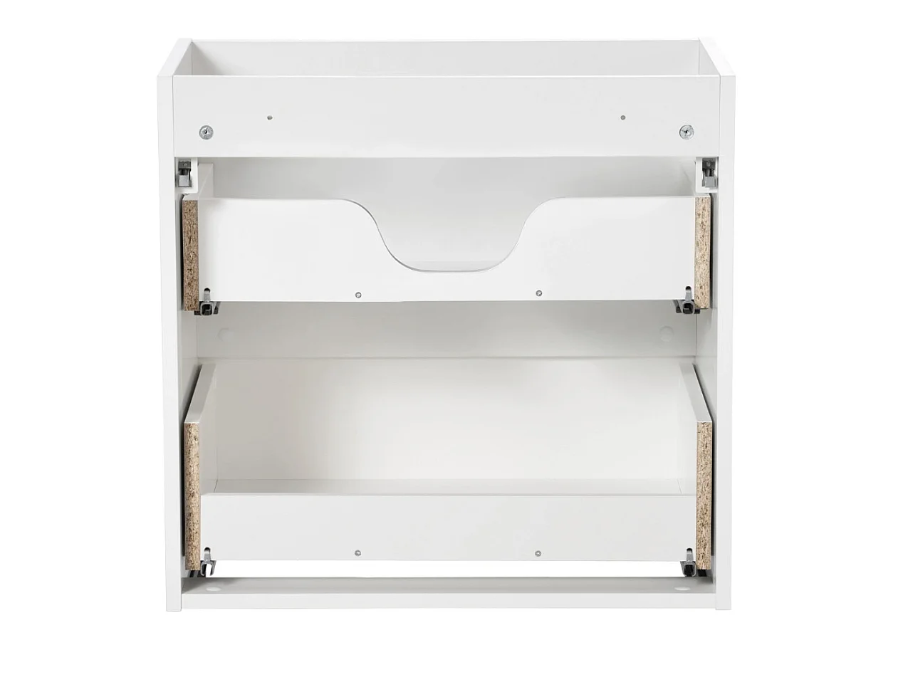 Mueble de baño suspendido NOVA con 2 cajones – Muebles de baño modernos-Blanco-Anchura 60 cm