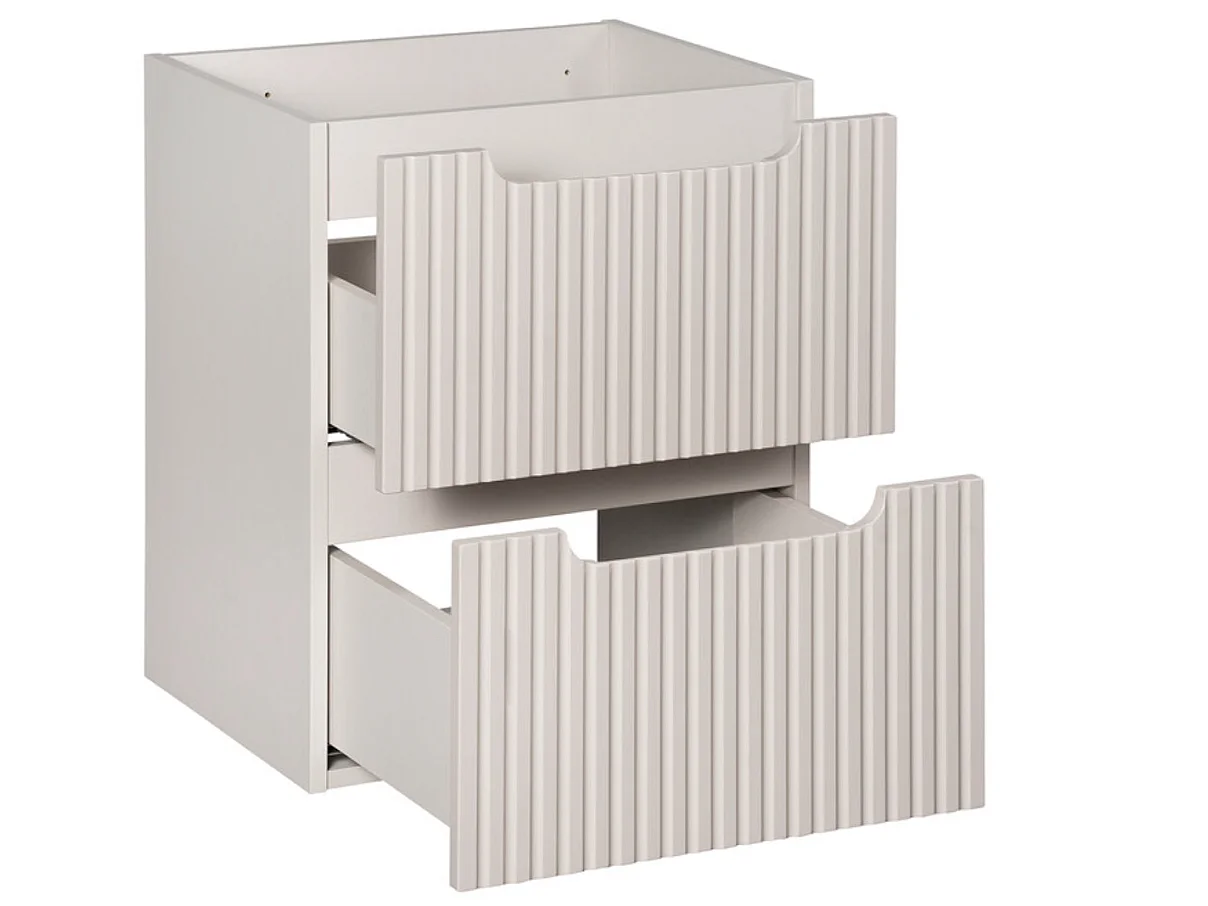 Meuble sous vasque suspendu 2 tiroirs NOVA – Meuble salle de bain moderne-Taupe-Largeur 50 cm