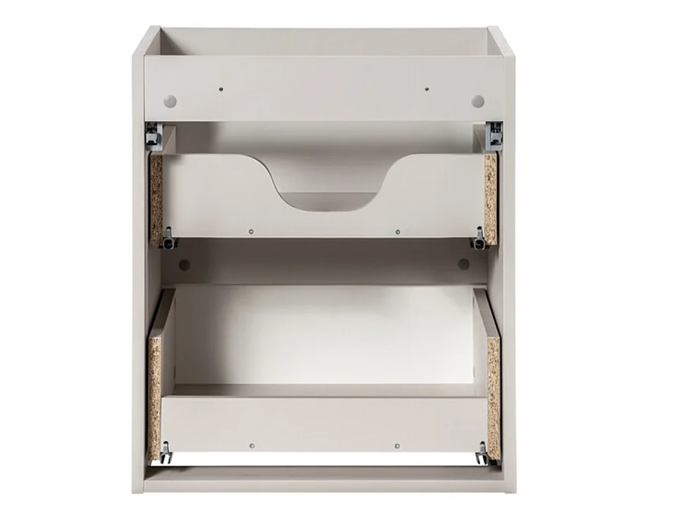 Meuble sous vasque suspendu 2 tiroirs NOVA – Meuble salle de bain moderne-Taupe-Largeur 50 cm