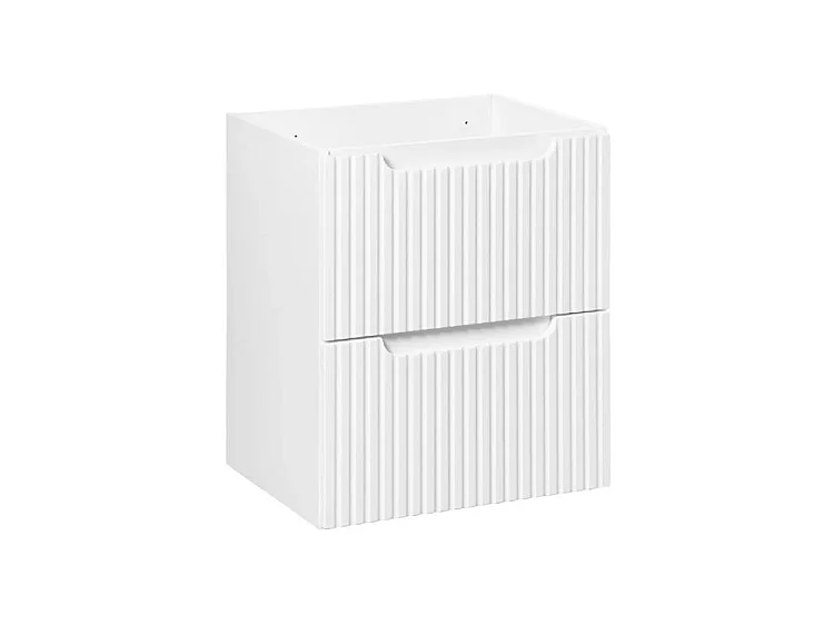 Meuble sous vasque suspendu 2 tiroirs NOVA – Meuble salle de bain moderne-Blanc-Largeur 50 cm