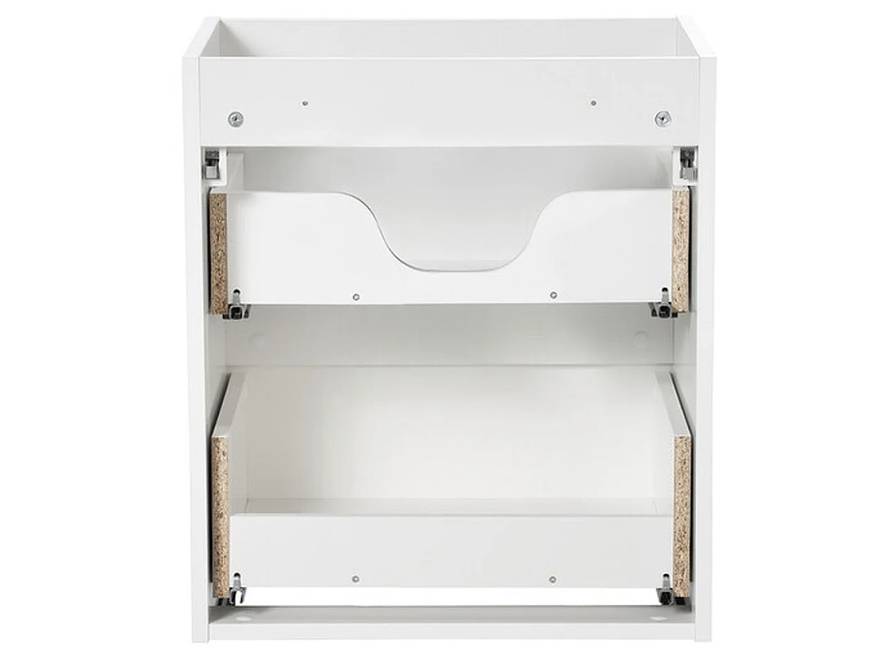 Meuble sous vasque suspendu 2 tiroirs NOVA – Meuble salle de bain moderne-Blanc-Largeur 50 cm