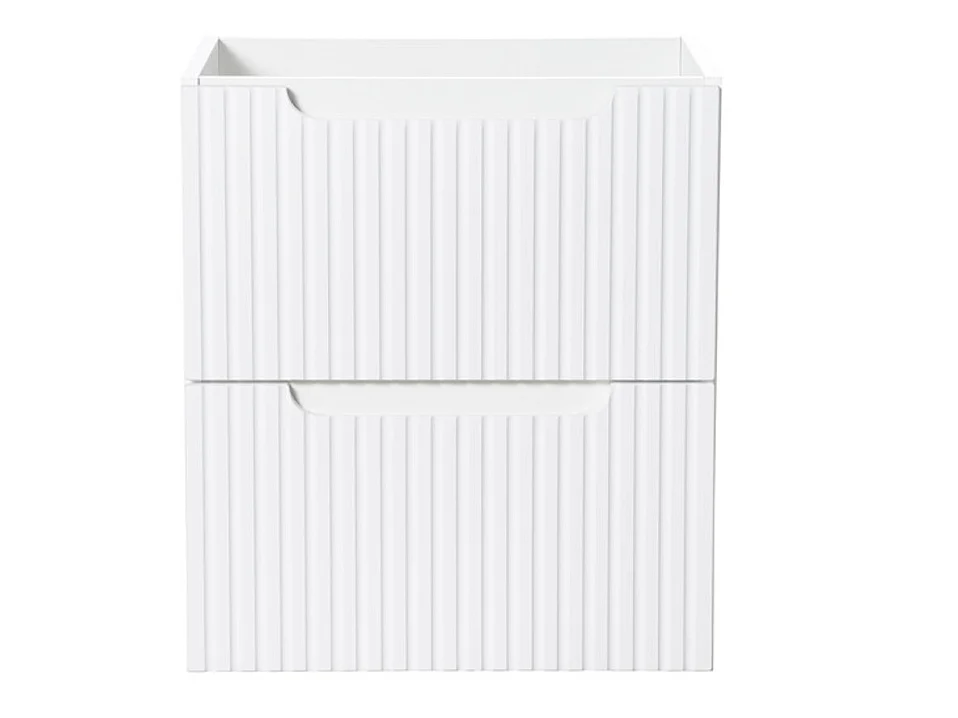 Meuble sous vasque suspendu 2 tiroirs NOVA – Meuble salle de bain moderne-Blanc-Largeur 50 cm