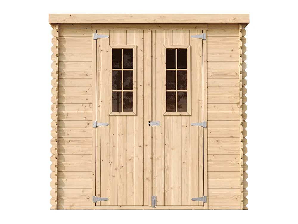 Holz-Gartenhaus mit imprägniertem boden - 142x204xH206 cm / 2.22 m² - M311C+M311G