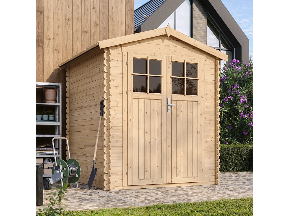 Holz-Gartenhaus mit imprägniertem boden - 186x196xH224 cm / 2.82 m² - M320F+M320G
