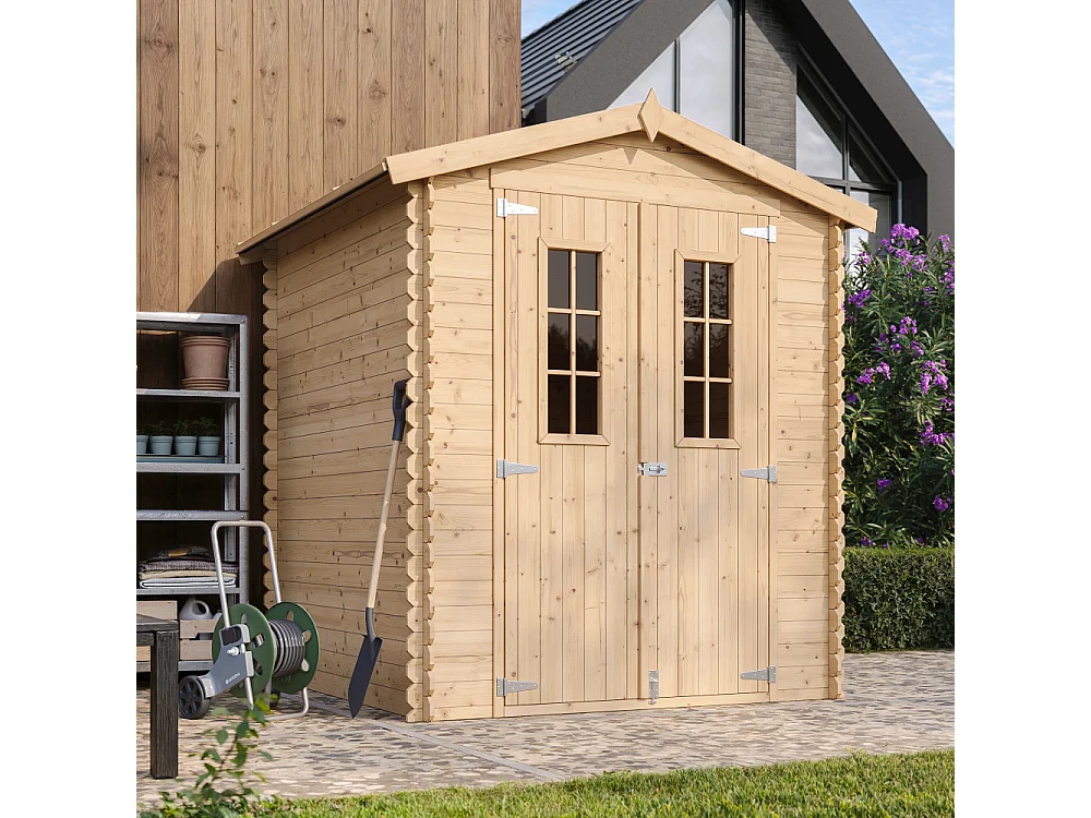 Holz-Gartenhaus mit imprägniertem boden - 186x196xH224 cm / 2.82 m² - M320C+M320G