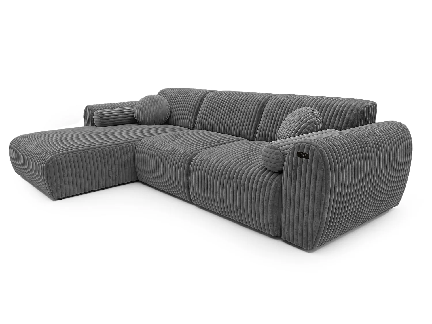Narożnik Nova – Elektryczna Funkcja Relax + USB | Miękki Sztruks | Komfort Premium