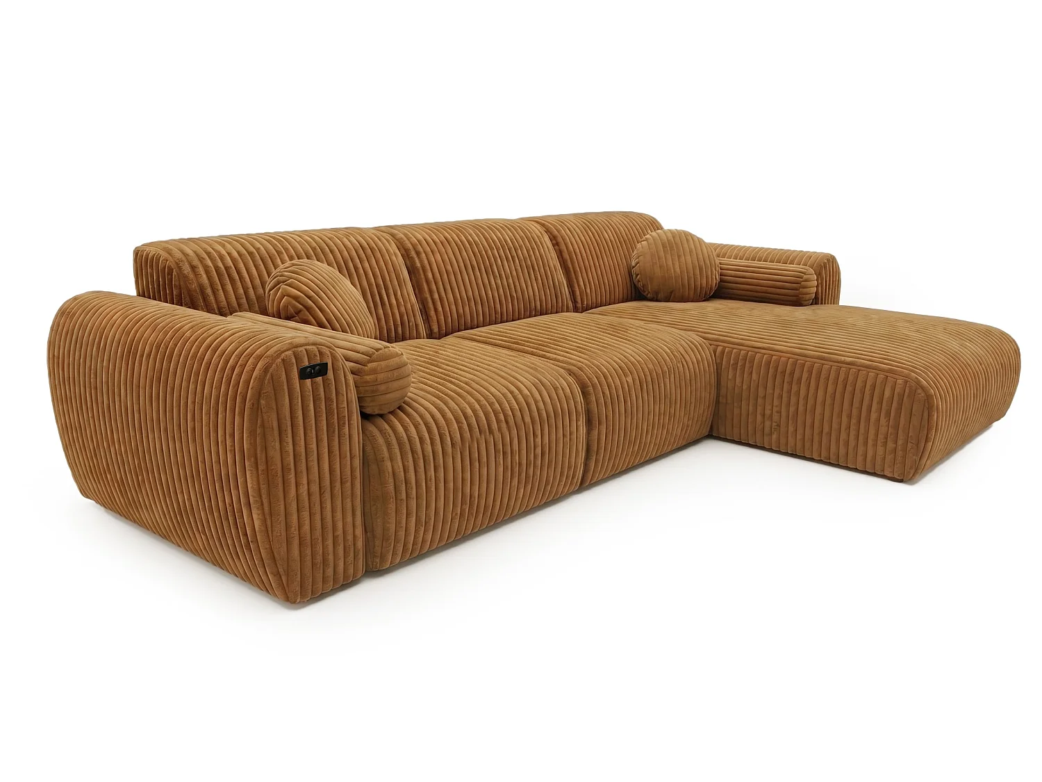 Narożnik Nova – Elektryczna Funkcja Relax + USB | Miękki Sztruks | Komfort Premium