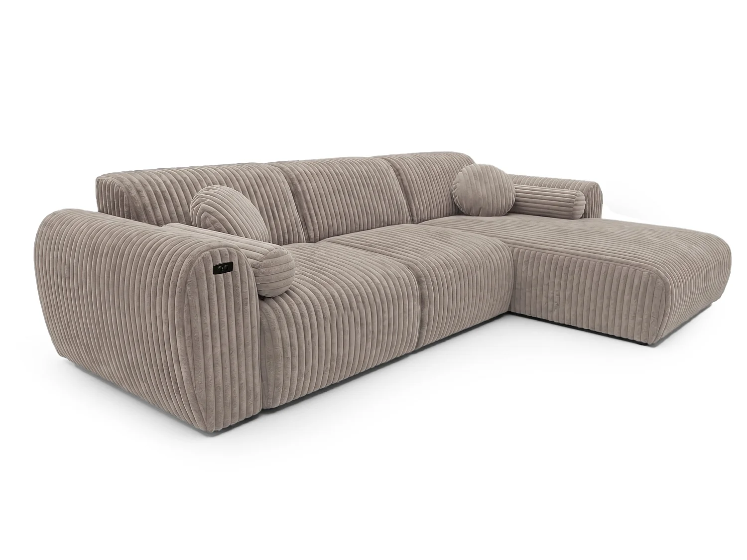 Narożnik Nova – Elektryczna Funkcja Relax + USB | Miękki Sztruks | Komfort Premium