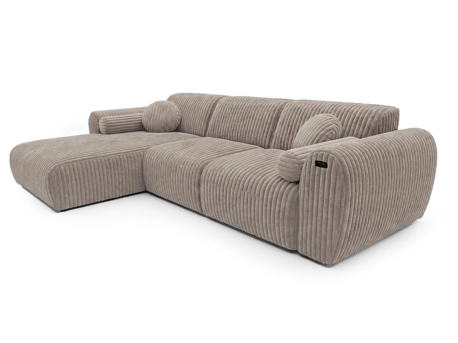 Narożnik Nova – Elektryczna Funkcja Relax + USB | Miękki Sztruks | Komfort Premium