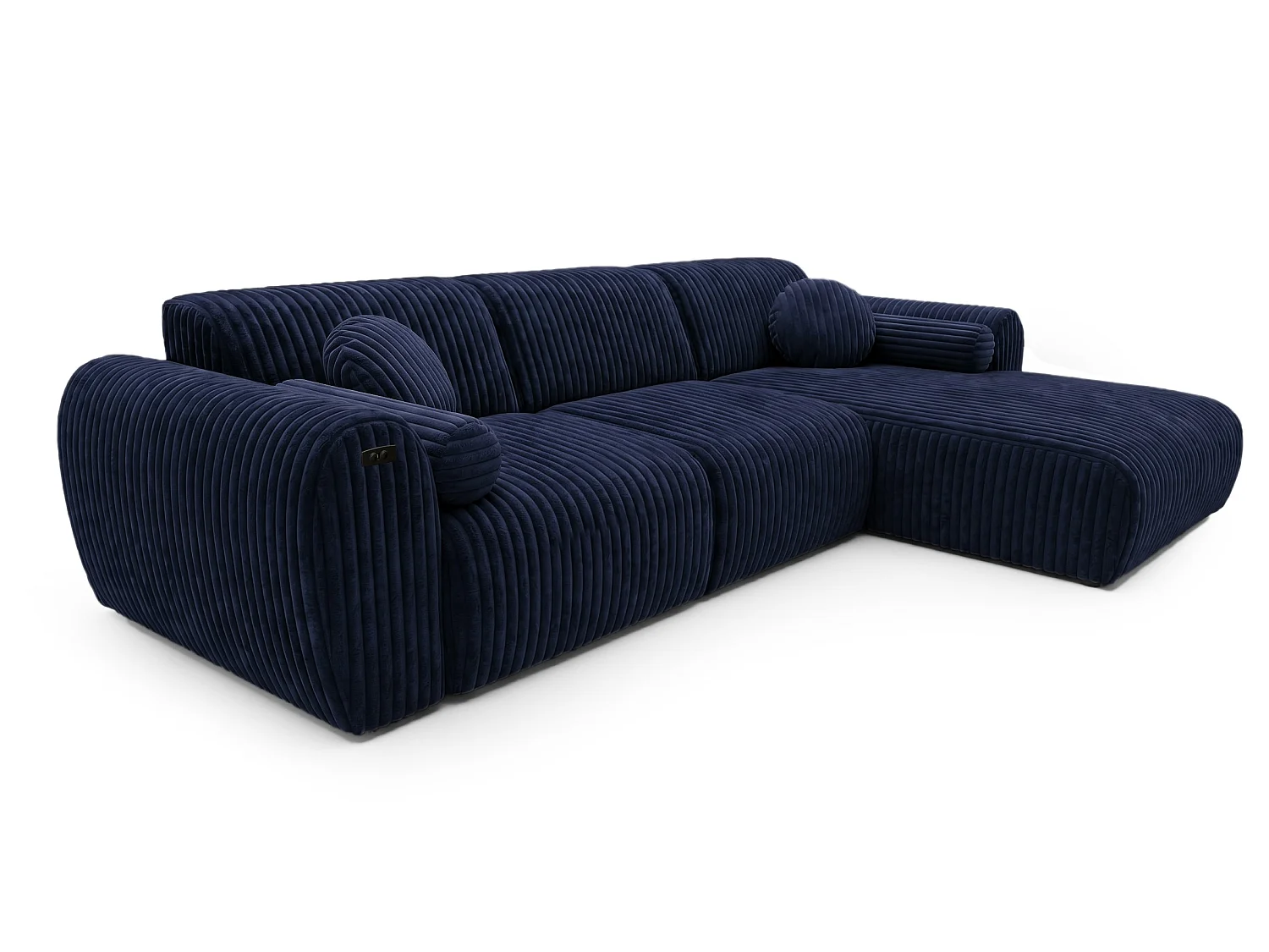 Narożnik Nova – Elektryczna Funkcja Relax + USB | Miękki Sztruks | Komfort Premium
