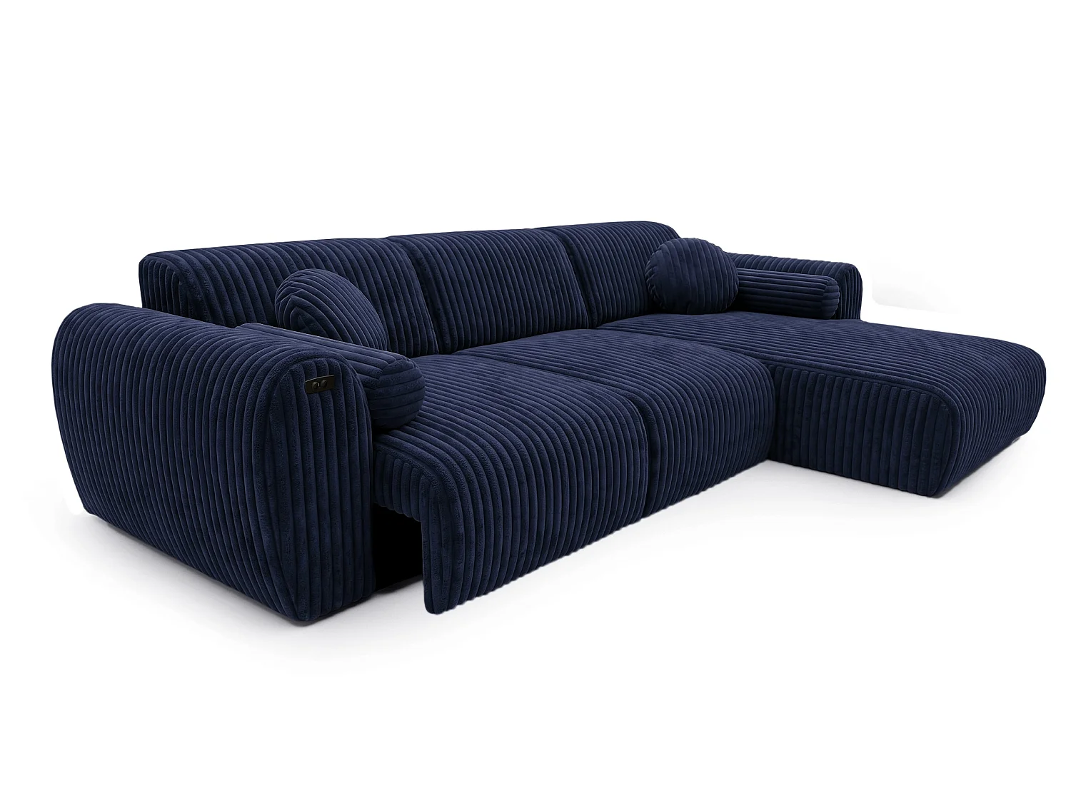 Narożnik Nova – Elektryczna Funkcja Relax + USB | Miękki Sztruks | Komfort Premium