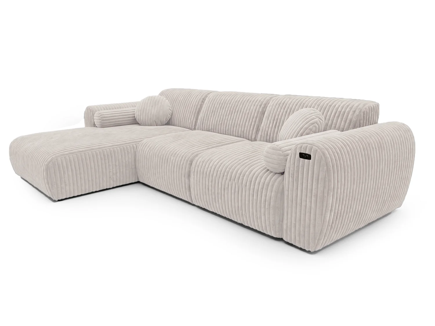 Narożnik Nova – Elektryczna Funkcja Relax + USB | Miękki Sztruks | Komfort Premium