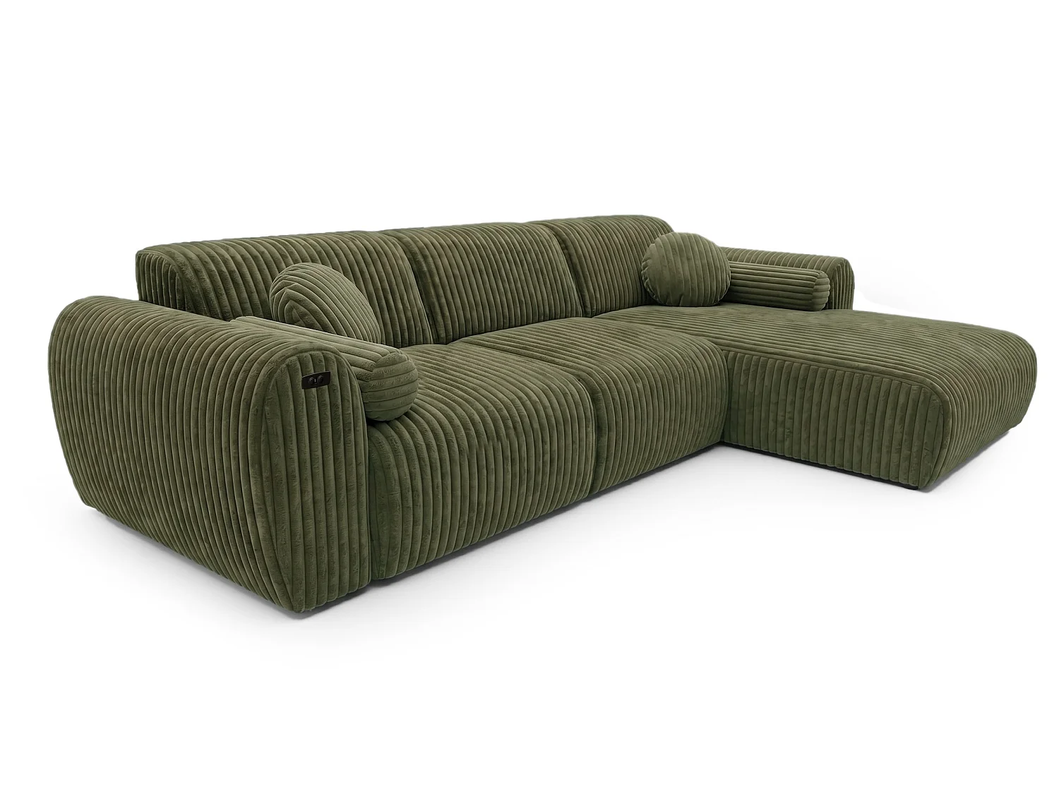 Narożnik Nova – Elektryczna Funkcja Relax + USB | Miękki Sztruks | Komfort Premium