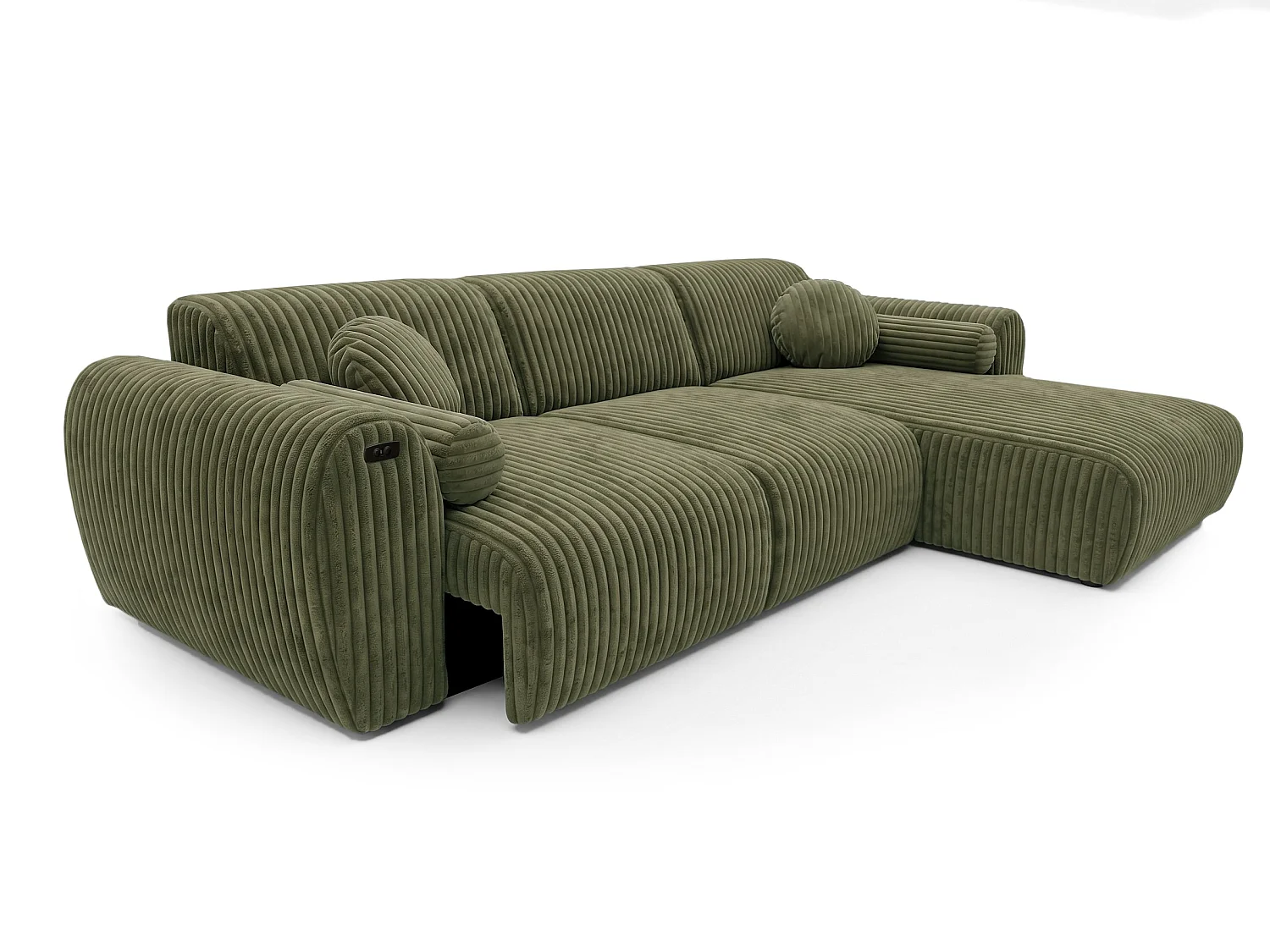 Narożnik Nova – Elektryczna Funkcja Relax + USB | Miękki Sztruks | Komfort Premium
