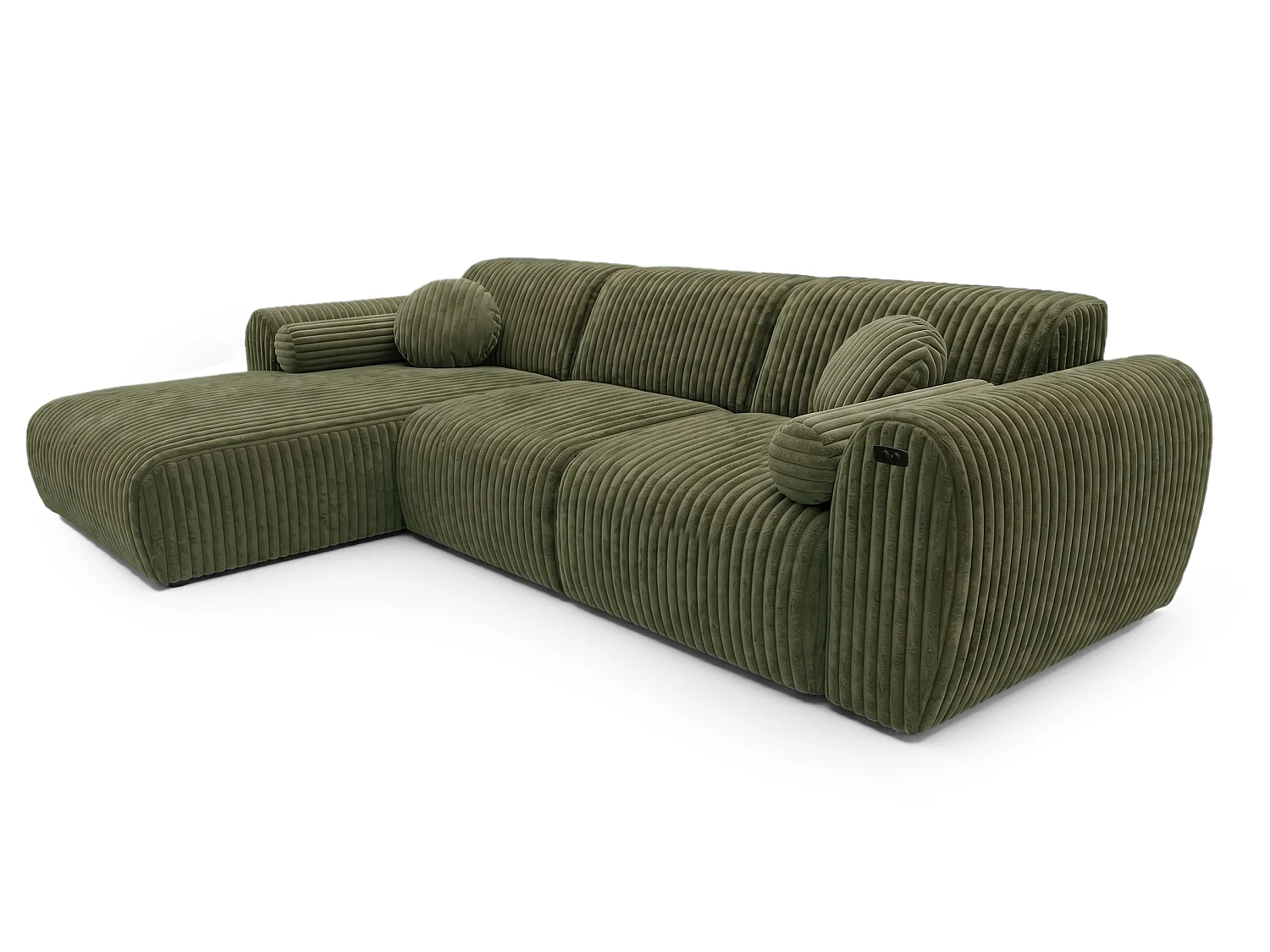 Narożnik Nova – Elektryczna Funkcja Relax + USB | Miękki Sztruks | Komfort Premium