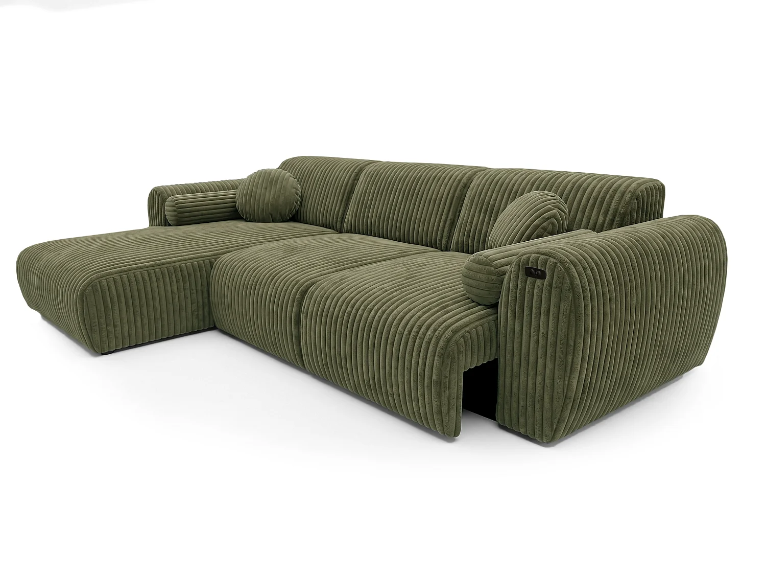 Narożnik Nova – Elektryczna Funkcja Relax + USB | Miękki Sztruks | Komfort Premium