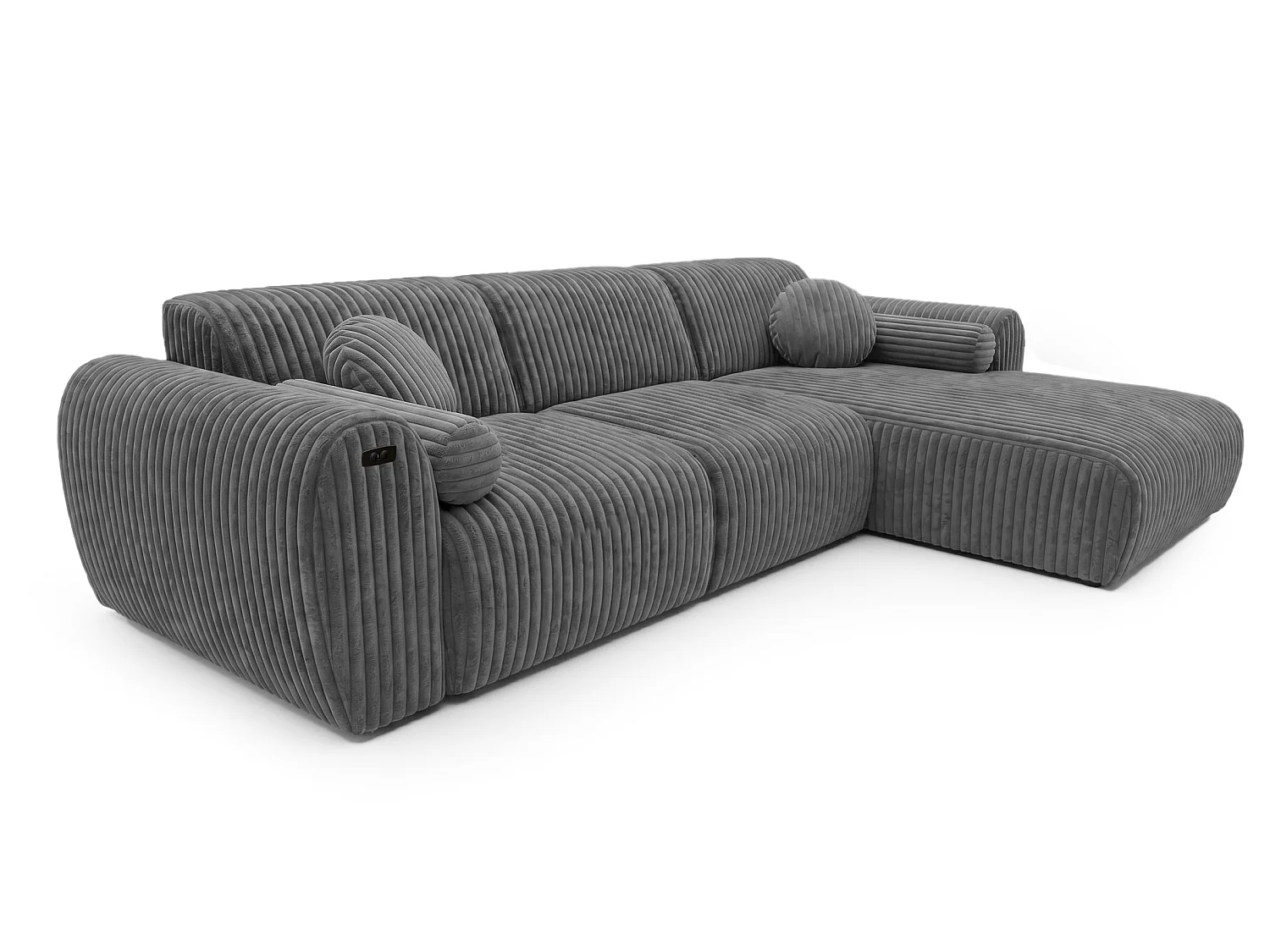 Narożnik Nova – Elektryczna Funkcja Relax + USB | Miękki Sztruks | Komfort Premium
