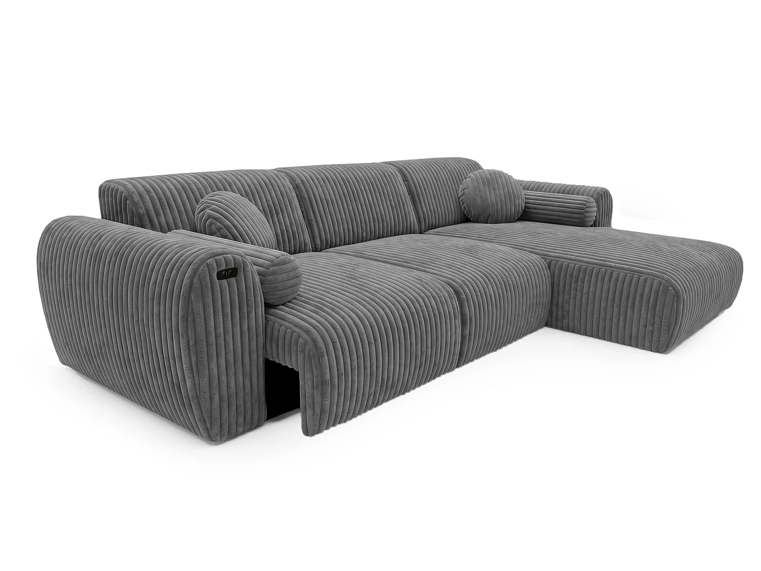 Narożnik Nova – Elektryczna Funkcja Relax + USB | Miękki Sztruks | Komfort Premium