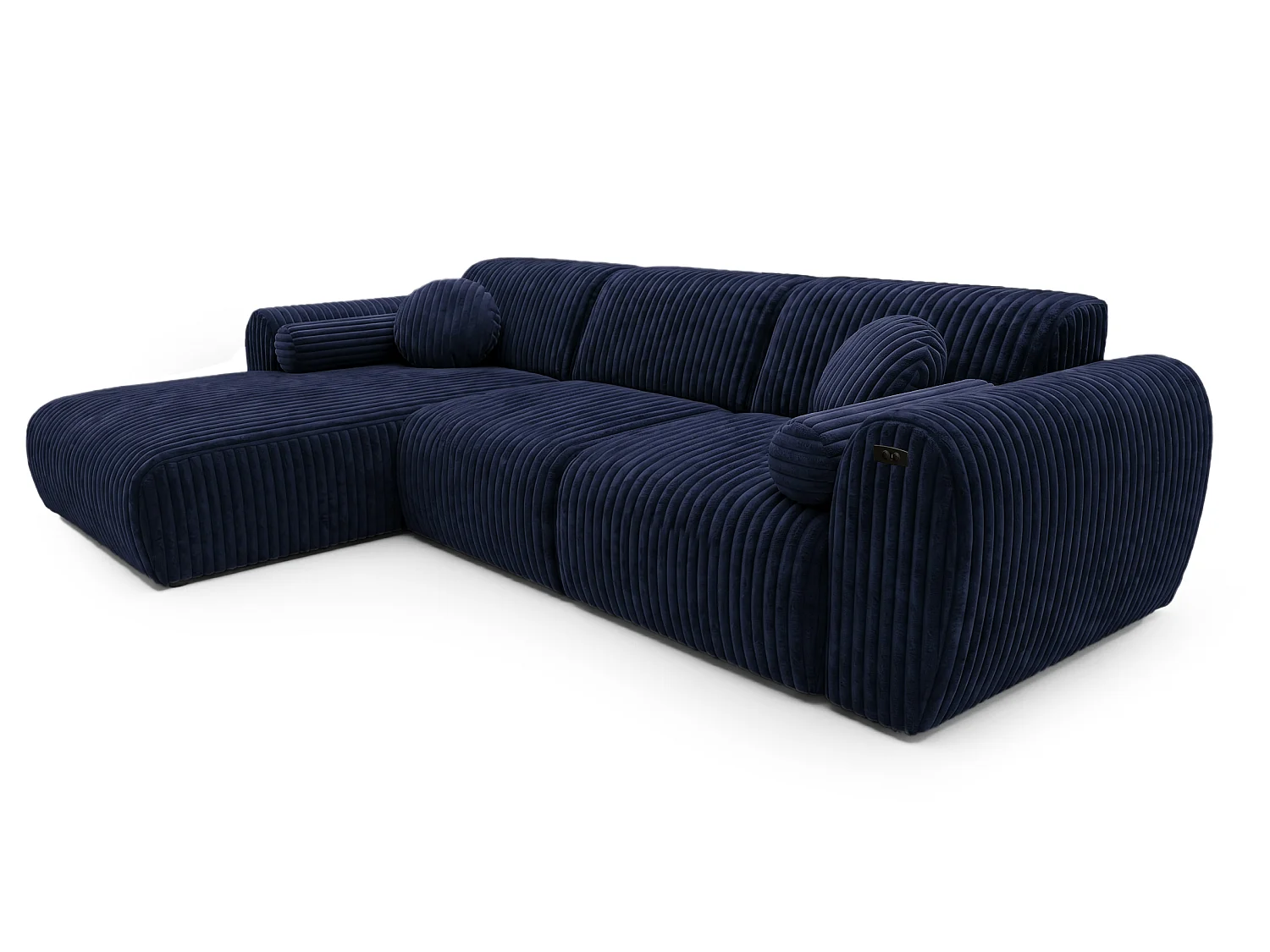 Narożnik Nova – Elektryczna Funkcja Relax + USB | Miękki Sztruks | Komfort Premium