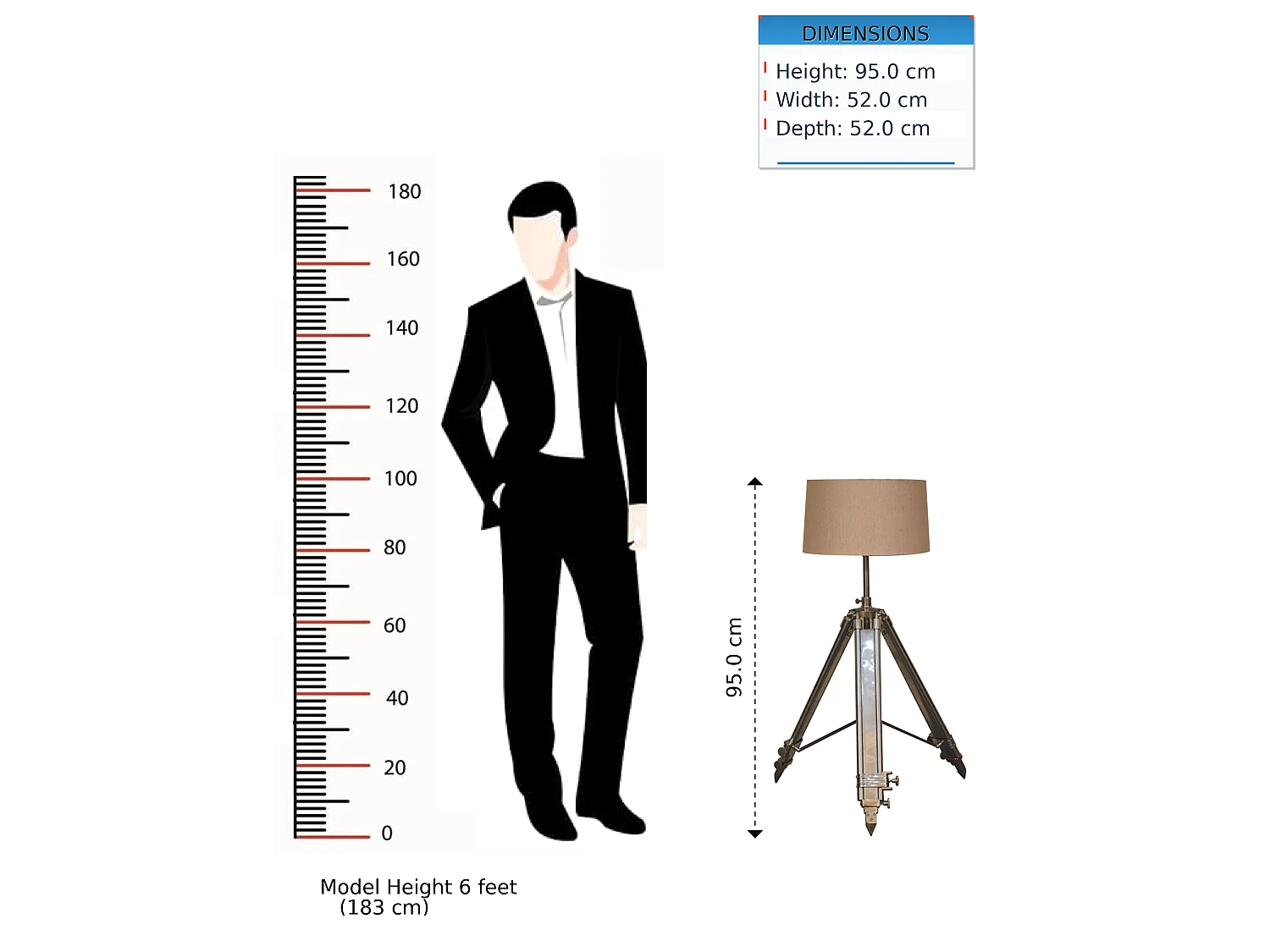 Artisan Furniture Chrome Tripod Lamp
