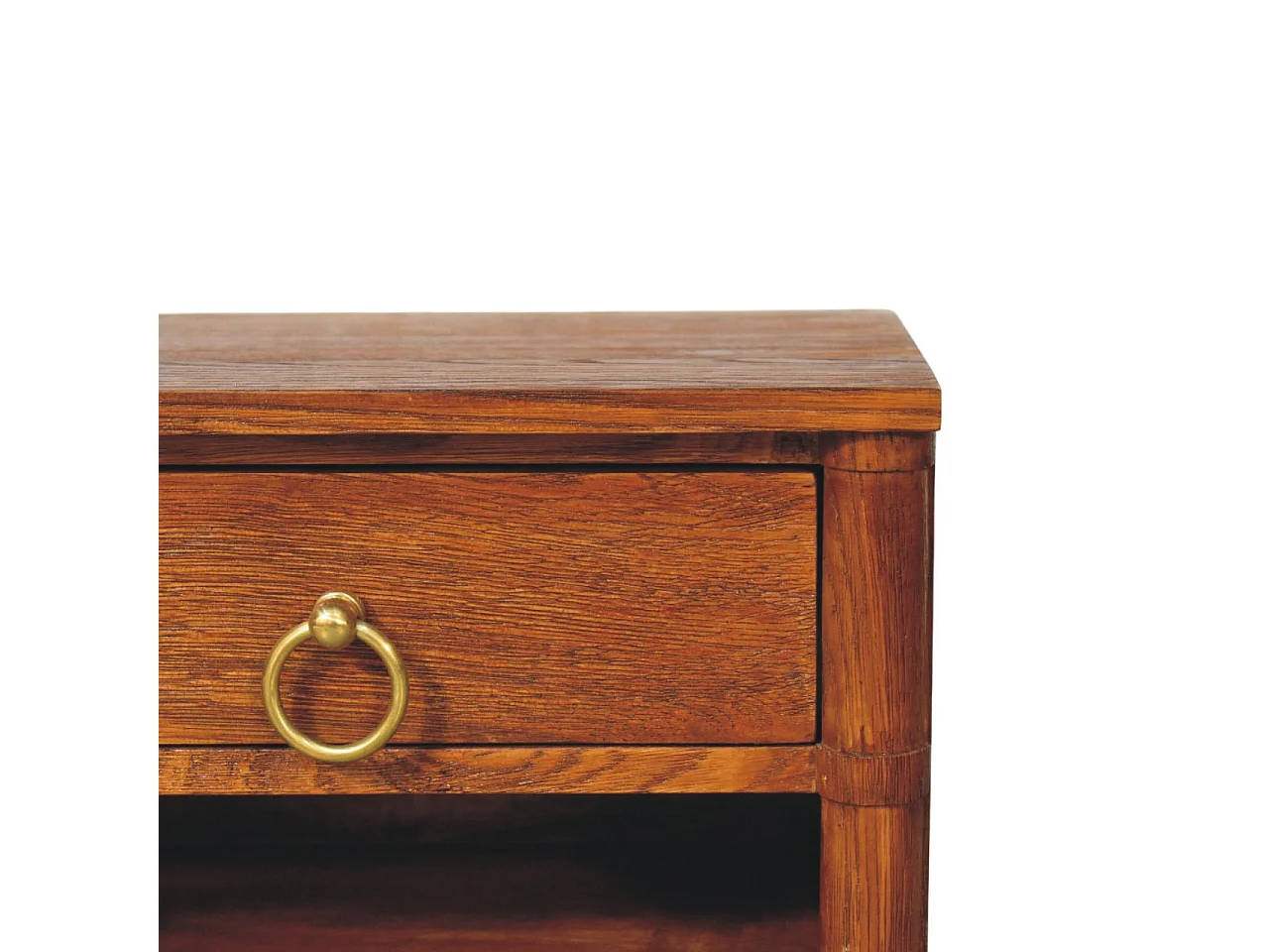 Artisan Furniture Solid Wood Box Frame Wall Nightstand, 1 Drawer & 1 Shelf, Brown