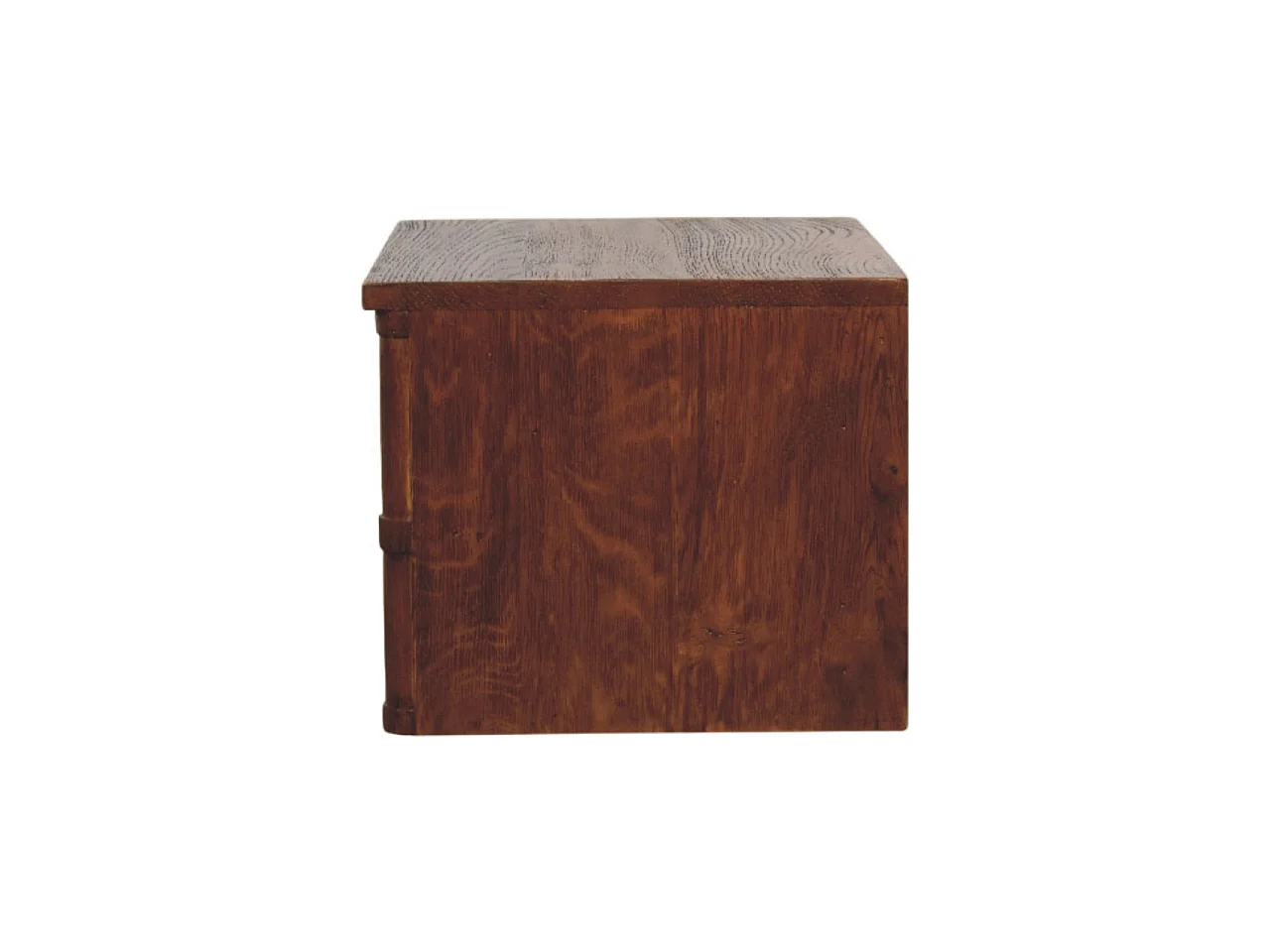 Artisan Furniture Solid Wood Box Frame Wall Nightstand, 1 Drawer & 1 Shelf, Brown