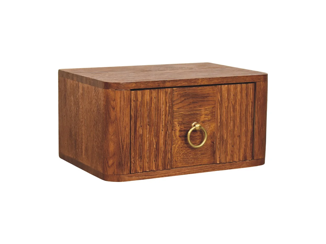 Artisan Furniture Solid Wood Aurelia Wall Bedside, 1 Drawer, Brown