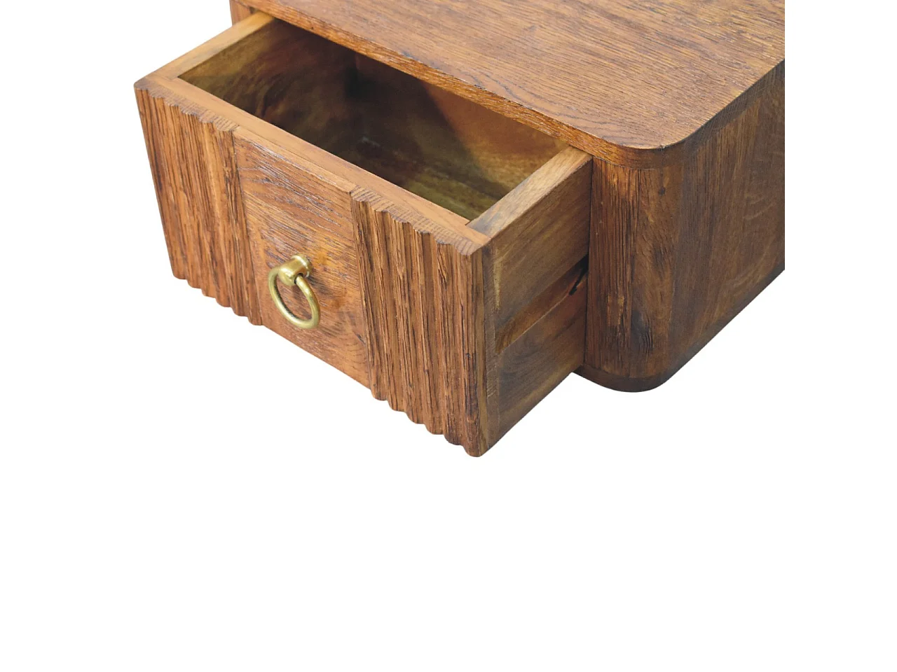 Artisan Furniture Solid Wood Aurelia Wall Bedside, 1 Drawer, Brown