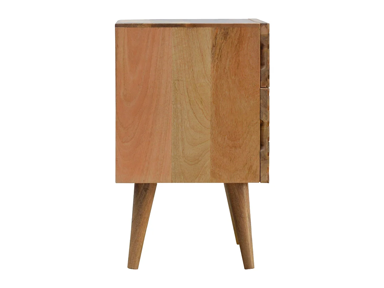 Artisan Furniture Solid Wood Lille 2 Drawer Bedside, Brown Color