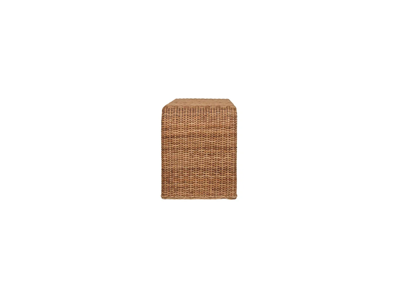Artisan Furniture Solid Wood Rattan Weave Bench, Beige