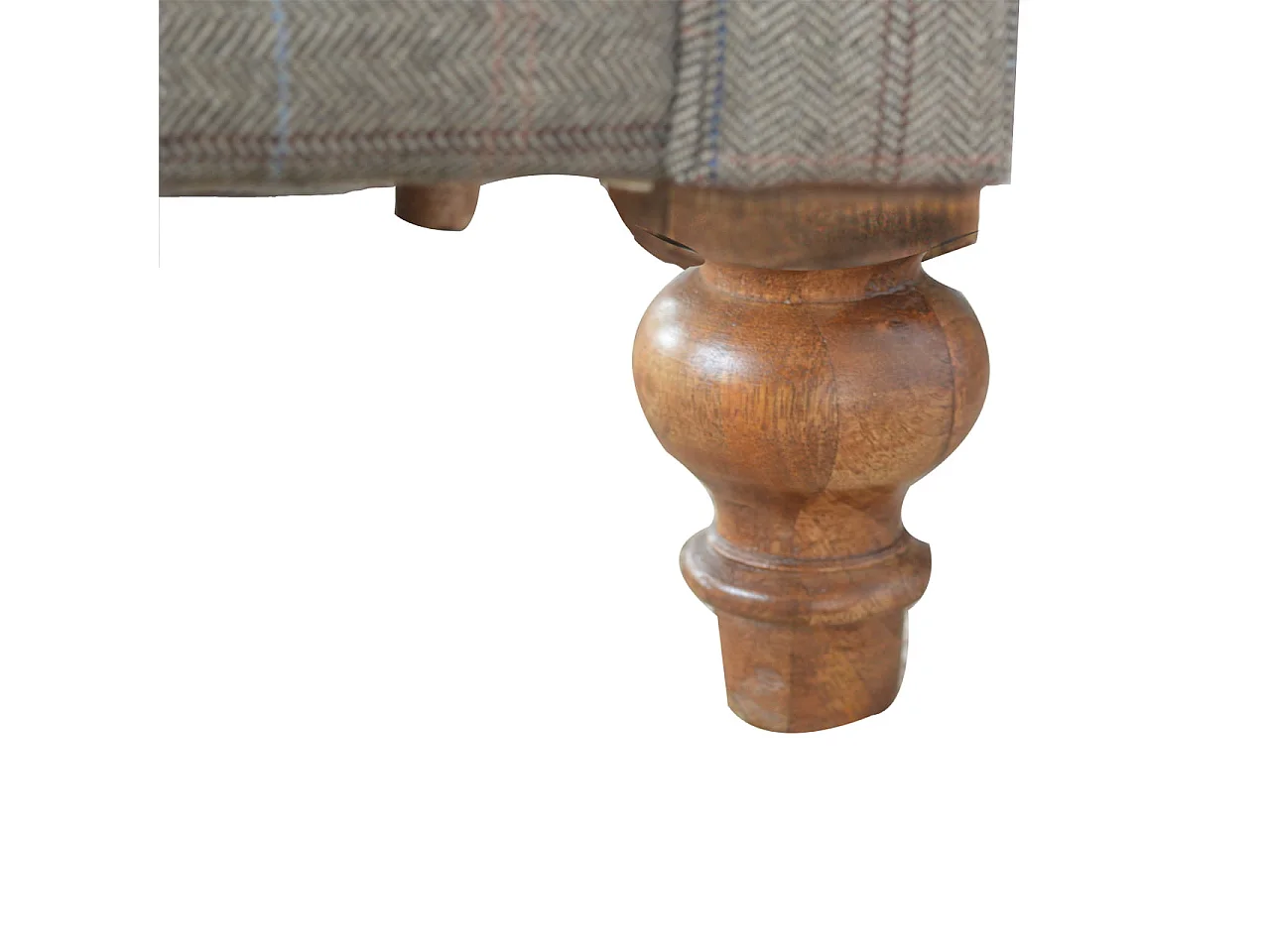 Artisan Furniture Solid Wood Multi Tweed 2 Seat Chesterfield, Upholstered, Grey