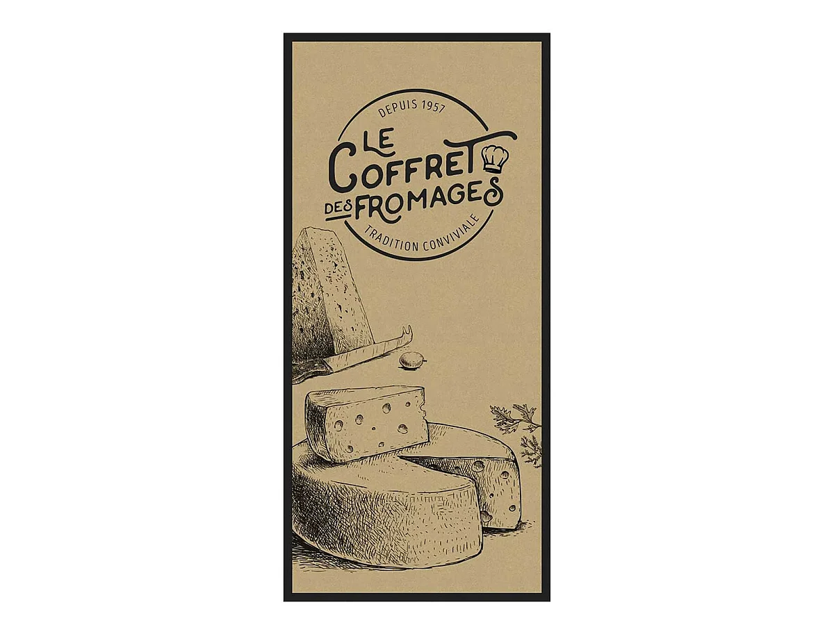 Coffret de 4 Couteau à Fromage et 1 Planche ronde en Bois - EMMA