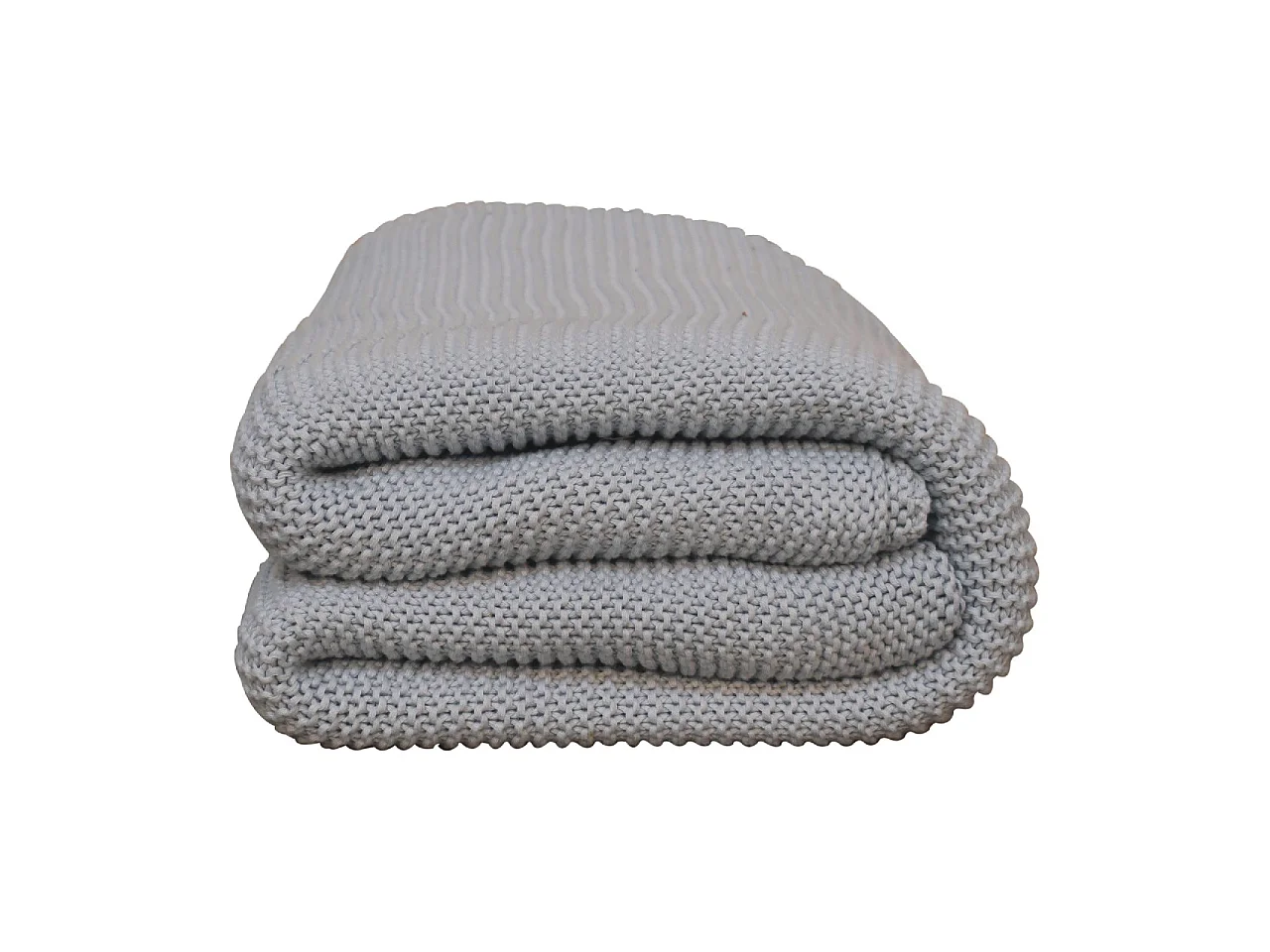 Artisan Furniture Double Blue Knit Throw, Light Blue