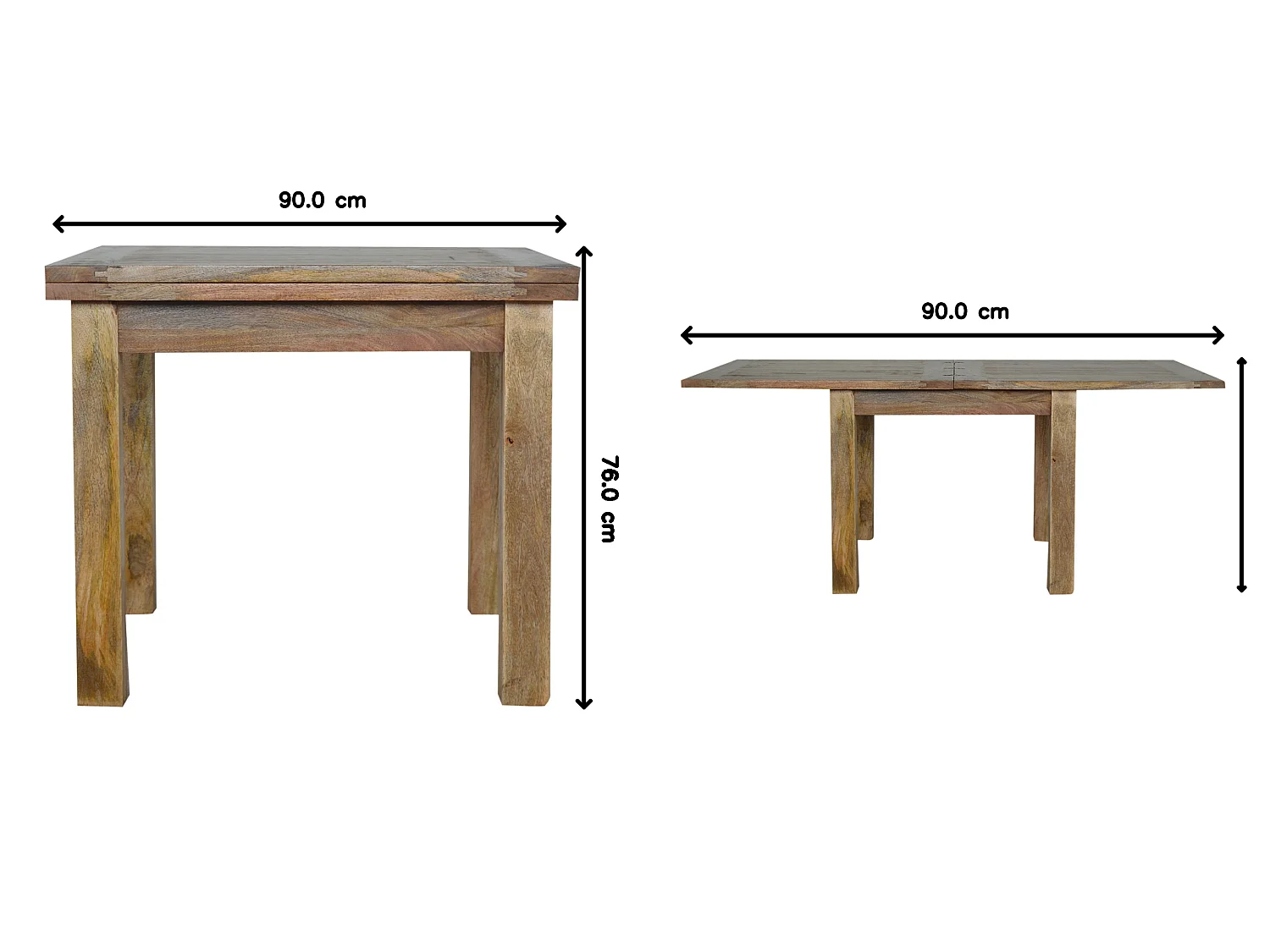 Artisan Furniture Solid Wood Extendable Butterfly Dining Table, Brown