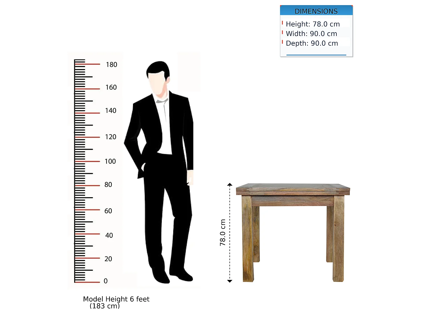 Artisan Furniture Solid Wood Extendable Butterfly Dining Table, Brown