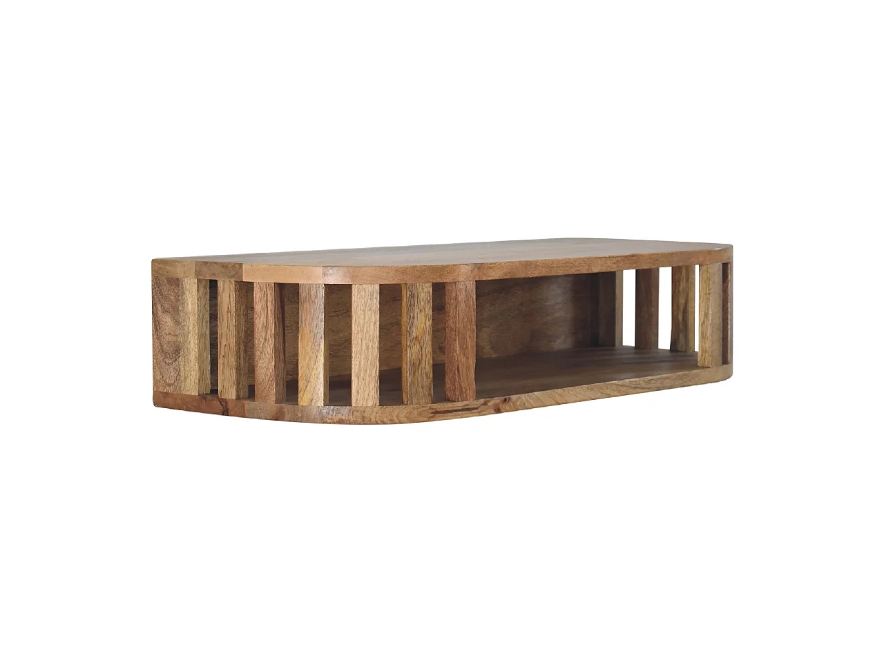 Artisan Furniture Solid Wood Ariella Floating Console Table, 1 Shelf, Beige